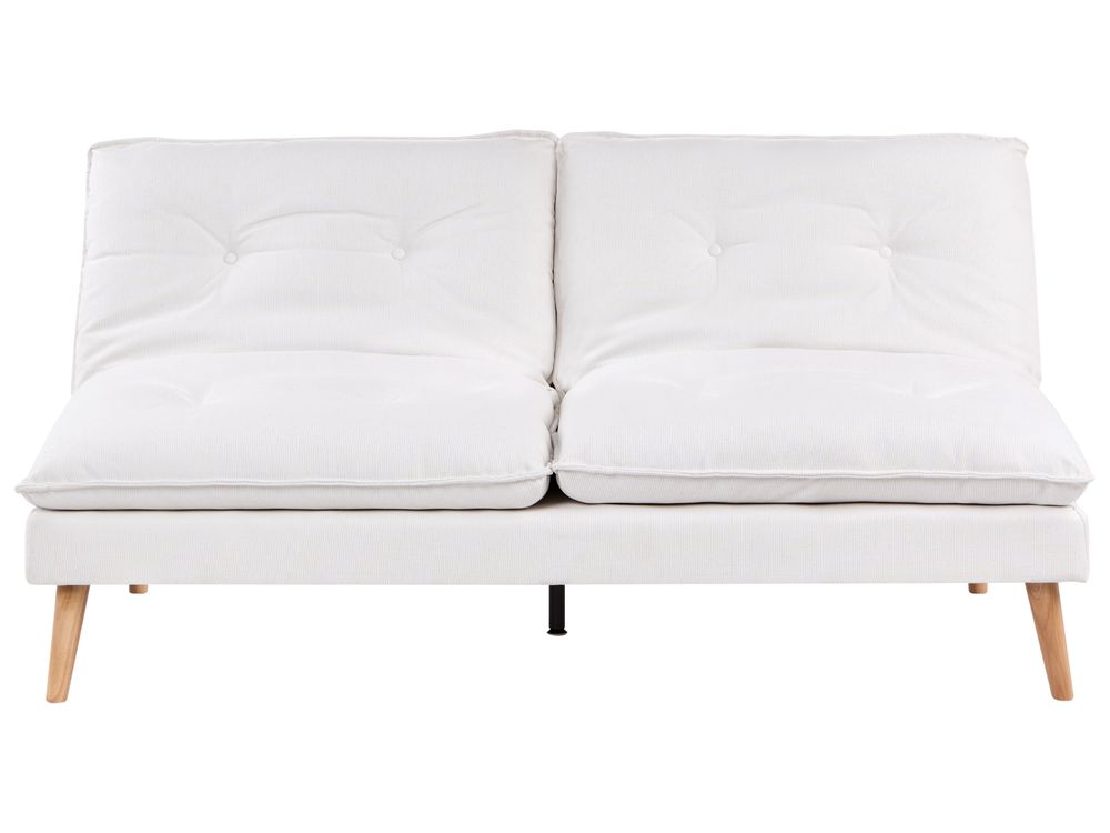 Sofa Bed 3 Seater YILA Fabric White