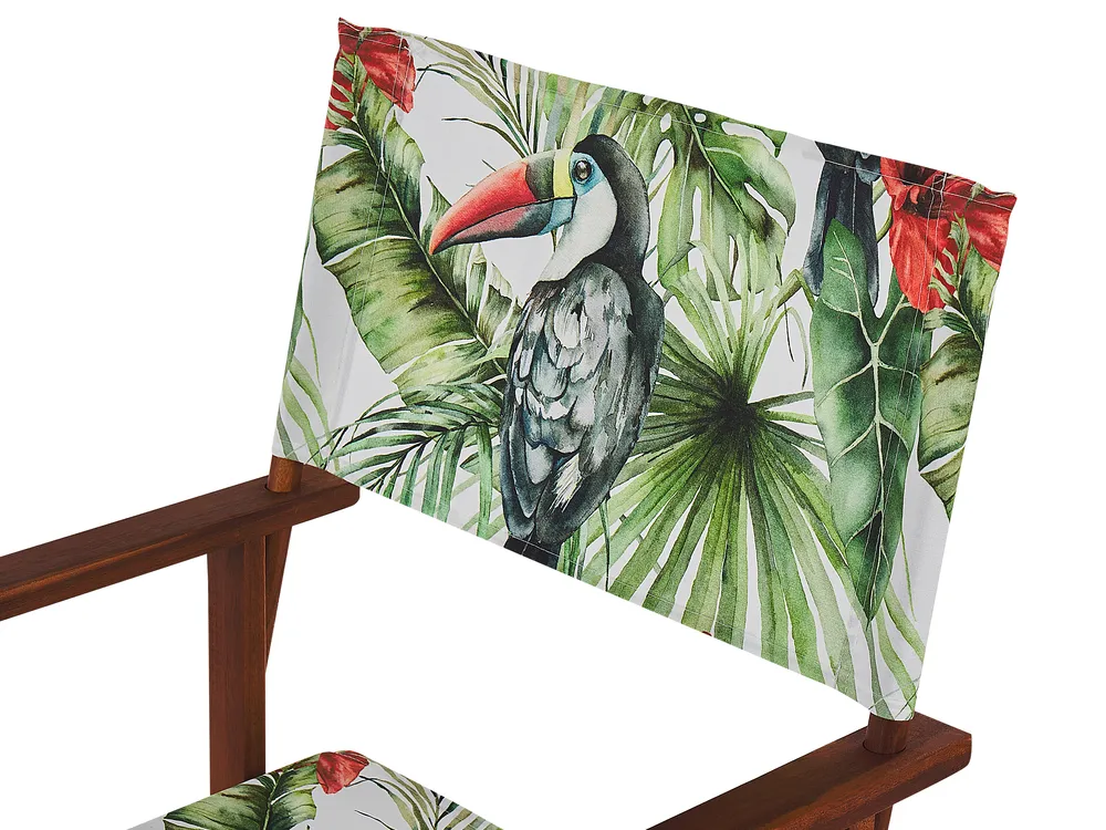 Set of 2 Garden Chair Replacement Fabrics CINE Green_819451