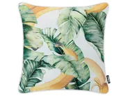 Set med 3 utomhusdynor GAILLARDIA Växtmotiv 45 x 45 cm Grön_1125040