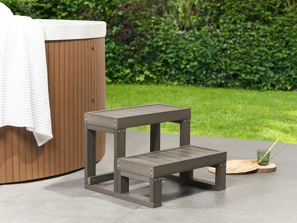 Hot Tub Steps LIMAY Grey