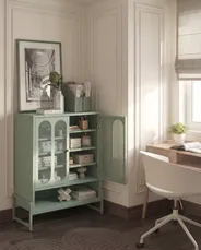 2 Door Sideboard SOLETTA Metal Mint Green_1049468