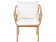 Bistro Set FERLA PE Rattan Light Brown_1079349
