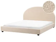 Säng med lamellram Bouclé VAUCLUSE 180 x 200 cm Beige_976067