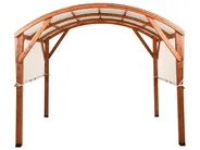 Gazebo SCOPELLO 303 cm 300 cm Fir Wood Brown/ Beige_967140