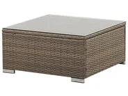 Garden Corner Sofa with Table 6 Seater BELVEDERE PE Rattan White_777783