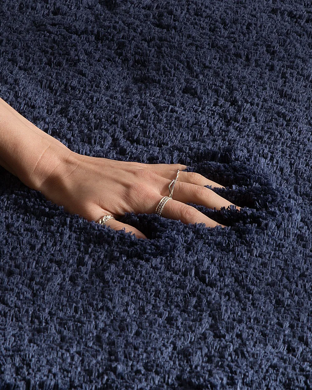 Shaggy Rug EVREN Dark Blue 80 x 150 cm_758729