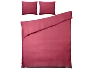Duvet Cover Set PARKROSE 150 x 200 cm Sateen Cotton Burgundy_1059949