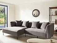 Corner Sofa SATER Chenille Taupe Right Hand_1184131