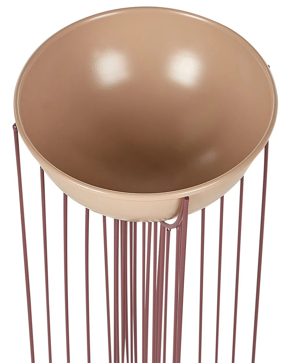 Set med 2 upphöjda växtkrukor FICARIA 22 cm Metall Rosa_933787