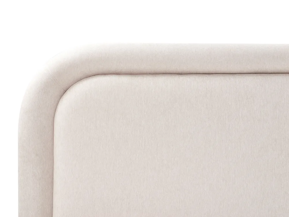 Bed Faux Linen LAVARDENS 180 x 200 cm (EU Super King) Light Beige_970902