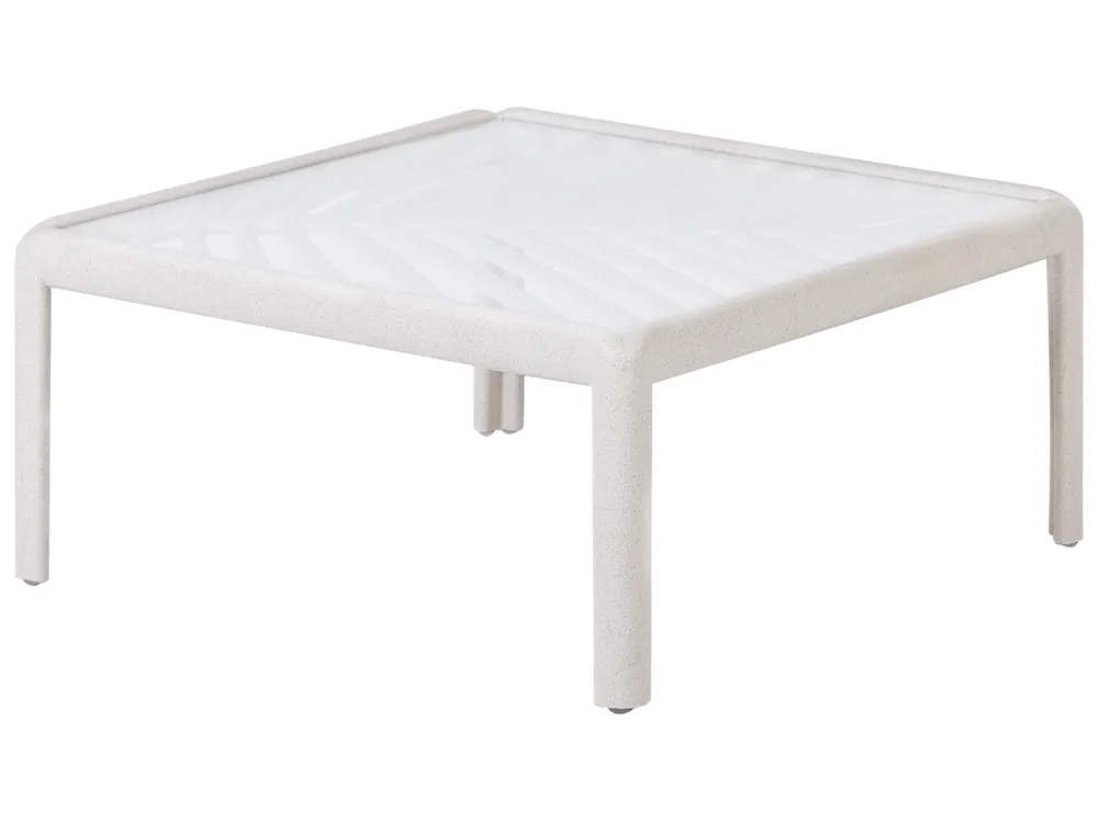 Garden Coffee Table FERRETTI 69 cm 69 cm Light Beige