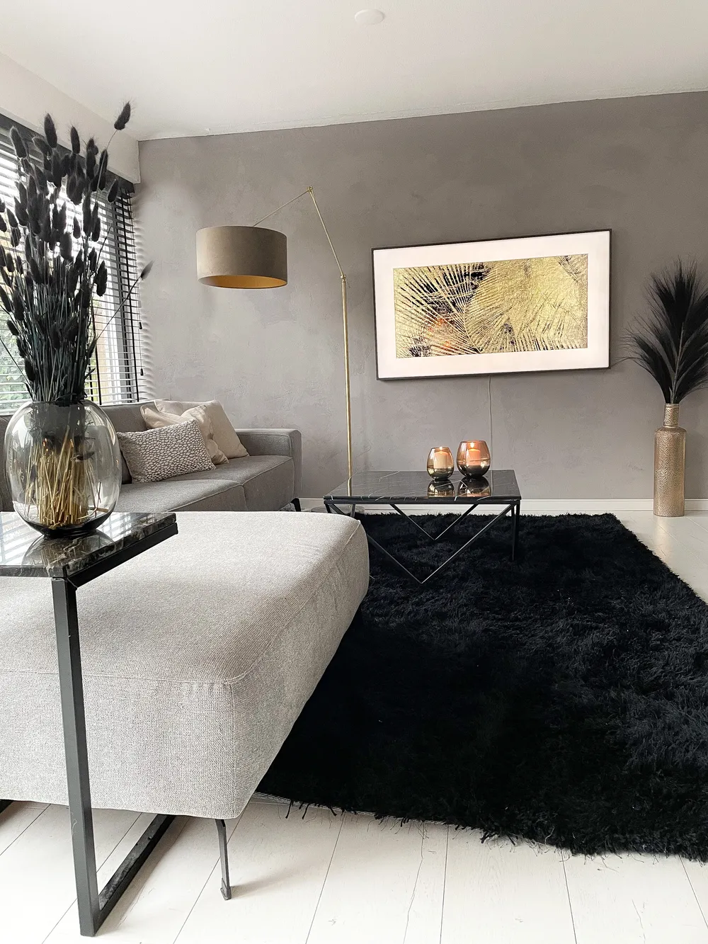 Matta med lång lugg CIDE Svart 140 x 200 cm_814010