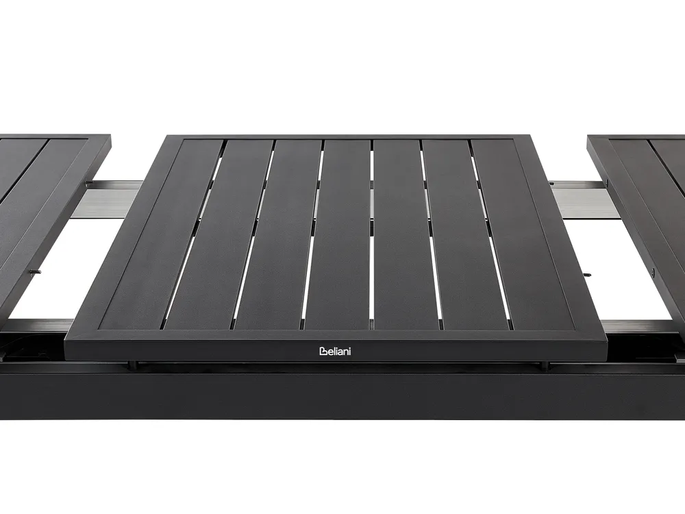 Extending Garden Dining Table VALCANETTO 180/240 cm 90 cm Metal Black_842915