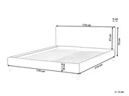 Bed Frame Cover FITOU 160 x 200 cm Beige_752797