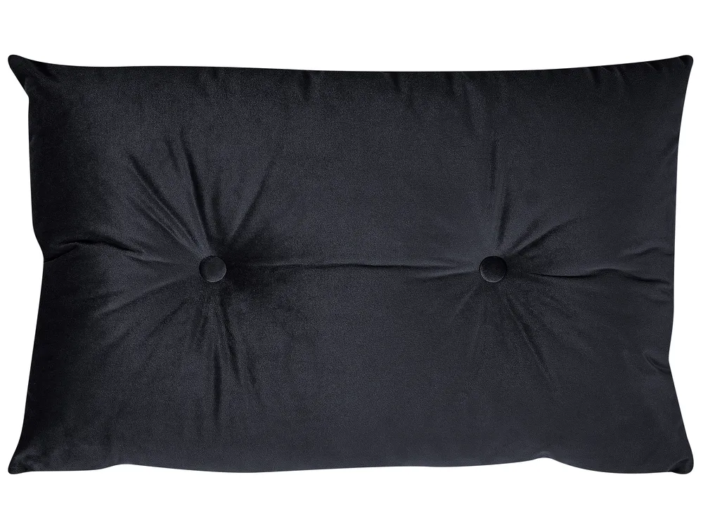 Bäddsoffa 2-sits VESTFOLD Sammet Svart_851095