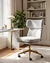 Desk Chair GRANBY Boucle Light Grey