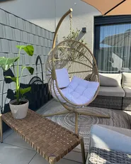 Hängstol med stativ ACRI Konstrotting Beige_924528