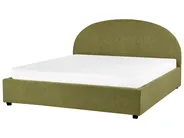 Ottoman Bed VAUCLUSE Boucle Olive Green 180 x 200 cm (EU Super King)_913155