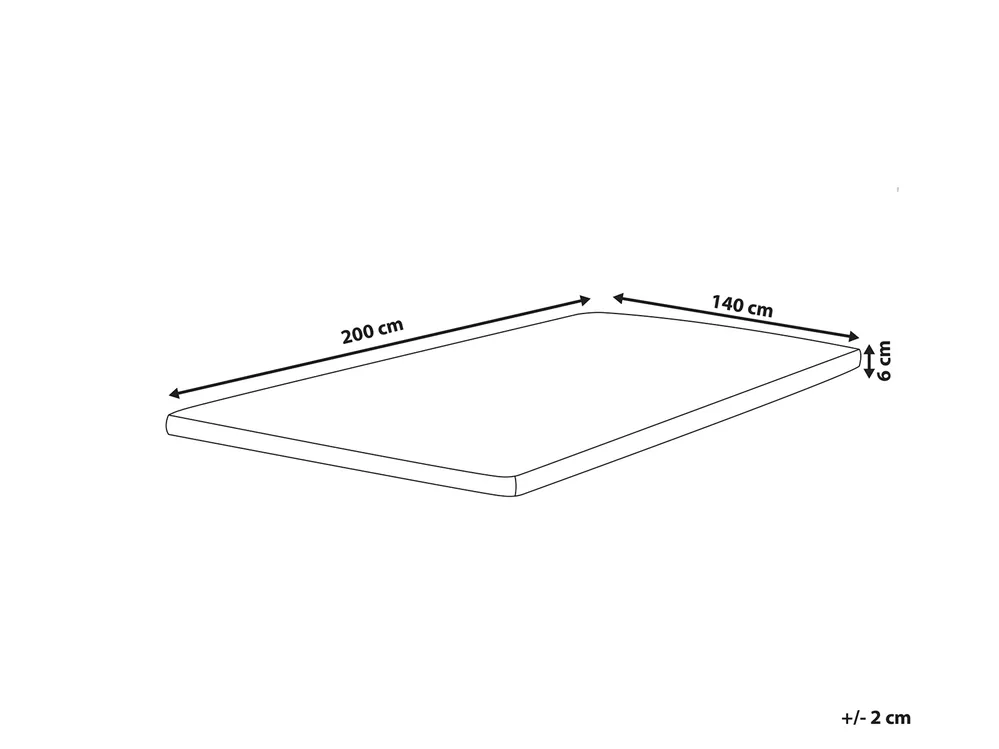 PU Foam Mattress Topper CALM 140 x 200 cm (EU Double)_972304
