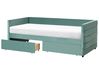 Daybed with Storage MARRAY Velvet Mint Green 90 x 200 cm (EU Single)