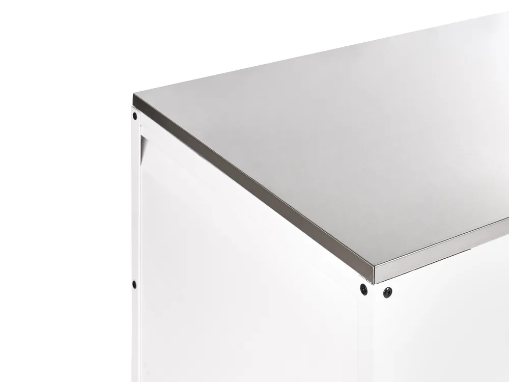 Outdoor Kitchen Cabinet MAENZA White Metal_1044986