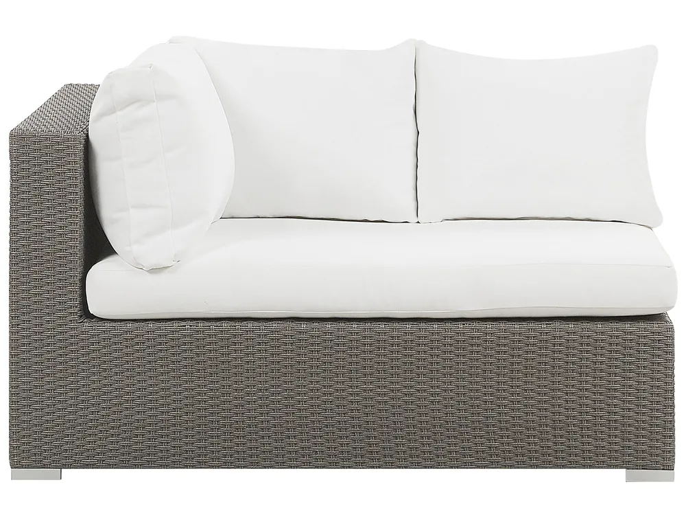 Trädgårdssoffgrupp med bord 8-sits MAESTRO Modulär Konstrotting Taupe_765237
