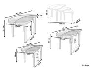 Set of 3 Coffee Tables PARALIA Rattan Natural_999457