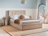 Ottoman Bed LORIENT Boucle Beige 140 x 200 cm (EU Double)