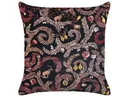 Set of 2 Decorative Cushions RICINUS 45 x 45 cm Velvet Black Oriental Pattern_838978