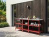Outdoor Kitchen Island VILAMA Red Metal