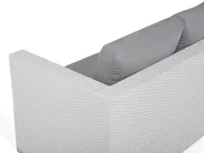 Ulkosohvaryhmä pöydällä 8-istuttava XXL modulaarinen Polyrottinki Valkoinen Oikea_705591