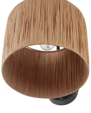 Sett med 2 vegglamper SHINFA Flettverk Naturlig_899938