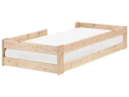 Kids Bed Pine Wood PRIMELLES 90 x 200 cm (EU Single) Light Brown_1051191