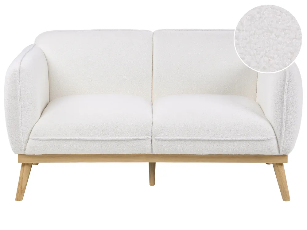 Sofa 2 Seater LJUNG Boucle White