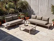 Sofabord til hagen FIVIZZANO 70 cm 90 cm Akasietre Beige_1159425