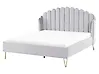Bed Velvet AMBILLOU 160 x 200 cm (EU King Size) Light Grey