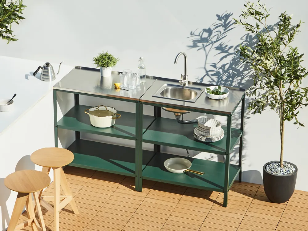 Outdoor Kitchen Island VILAMA Green