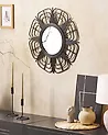Seinäpeili PASAKU 60 cm 60 cm Rottinki Musta