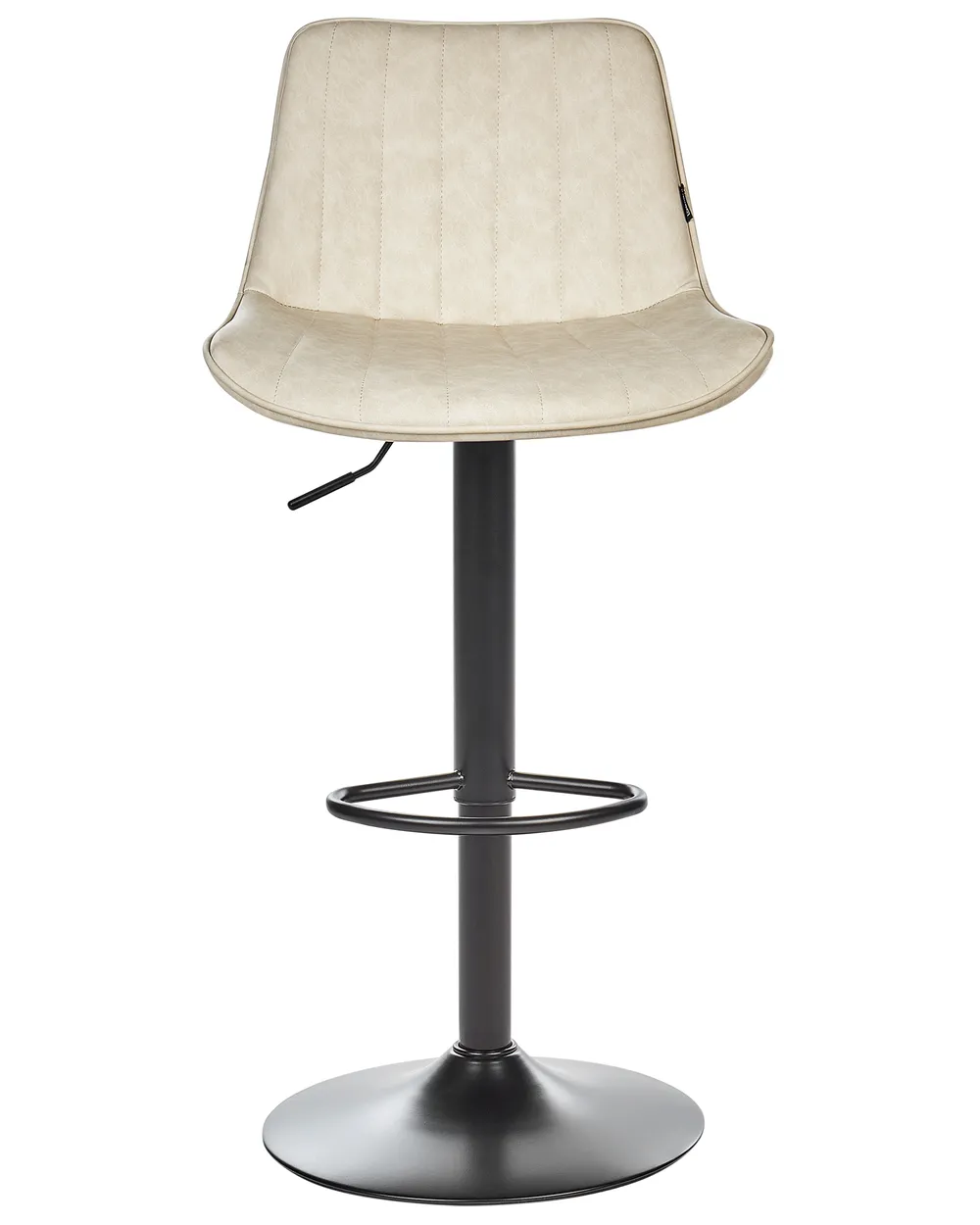 Set med 2 barstolar DUBROVNIK Vridbar Konstläder Ljusbeige_915963