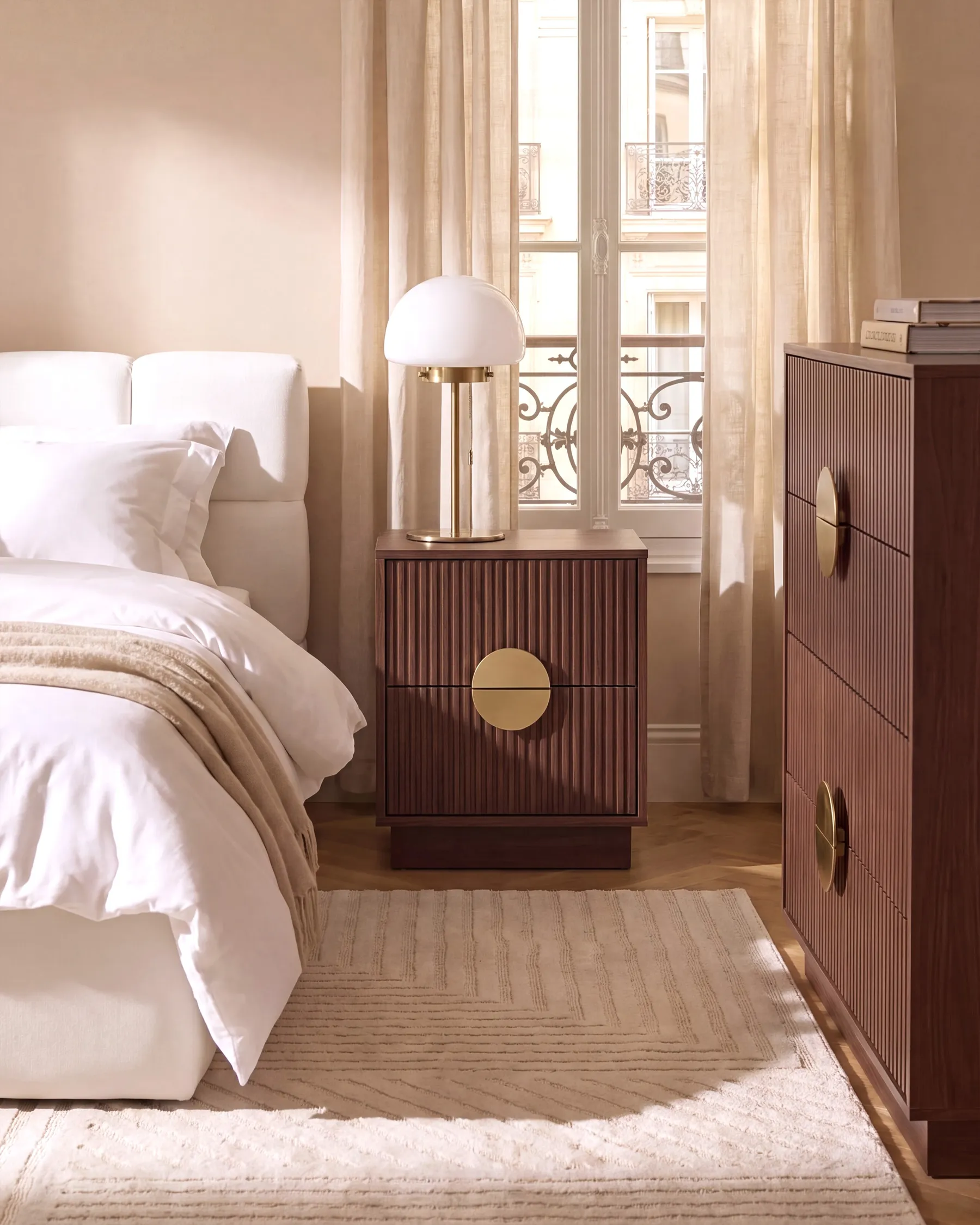2 Drawer Bedside Table NUMURKAH Dark Brown_1108490