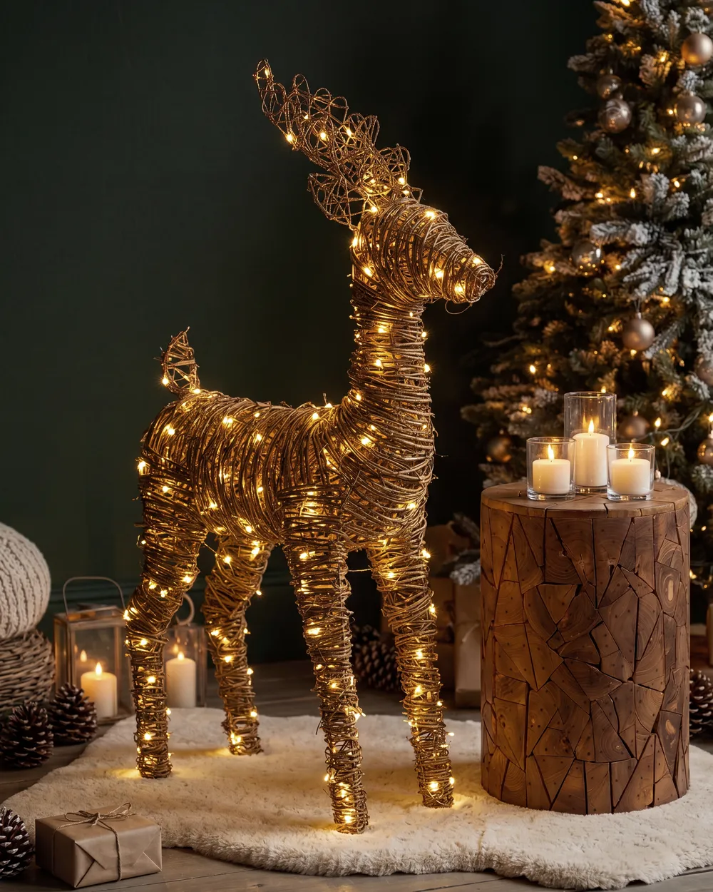 Christmas Decoration LED GRINDAVIK 97 cm Reindeer Natural_1144476