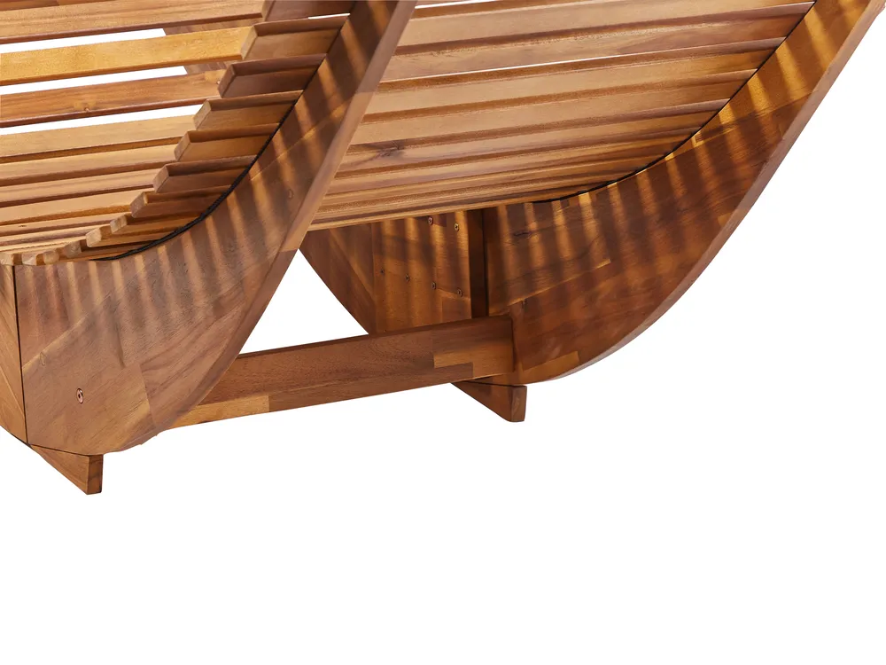 Sun Lounger with Cushion BRESCIA PREMIUM Acacia Wood Red_990706