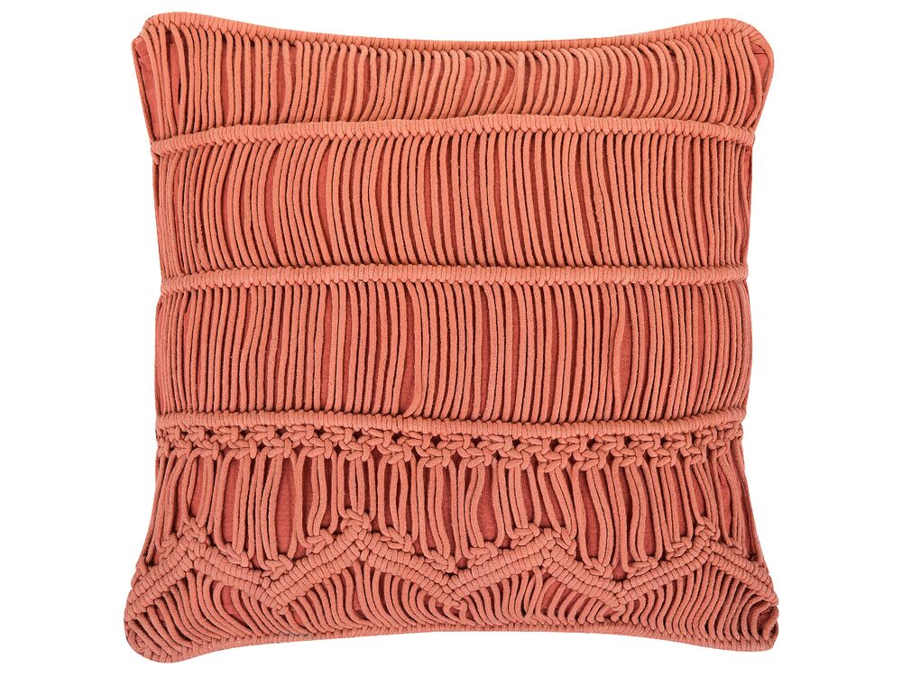 Prydnadskudde AKKOY 45 x 45 cm Bomull Orange Geometriskt tryck