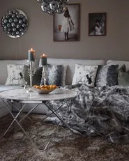 Set of 2 Decorative Cushions SVEN 45 x 45 cm Black Christmas Motif_884089