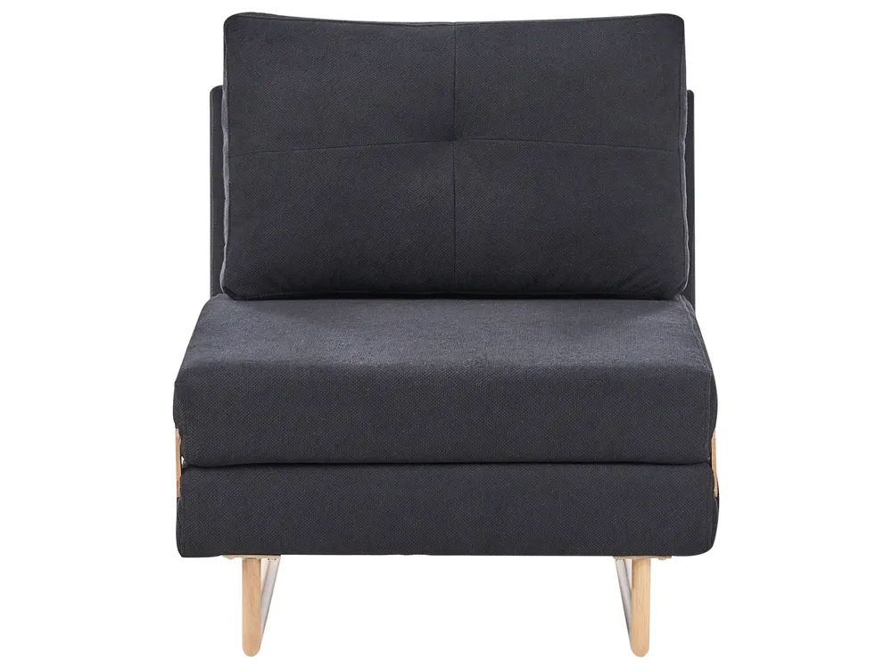 Single Sofa Bed JERSLEV Fabric Black