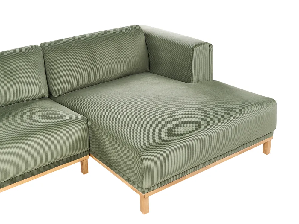 Hörnsoffa 5-sits VENG Manchester Grön Vänstervänd_1009702