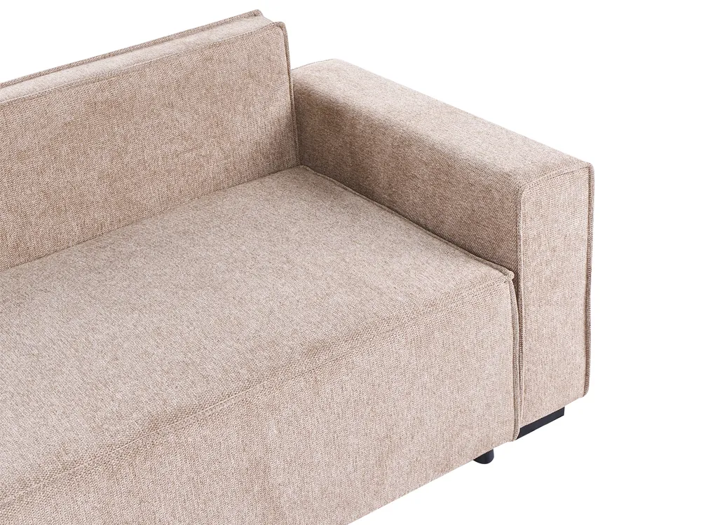 Hörnbäddsoffa 3-sits EDANE med förvaring Beige Högervänd_1057081