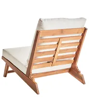 Garden Chair with Cushion MICCIANO Acacia Wood Off-White_958558