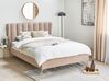 Bed Velvet MIRIBEL 140 x 200 cm (EU Double) Taupe