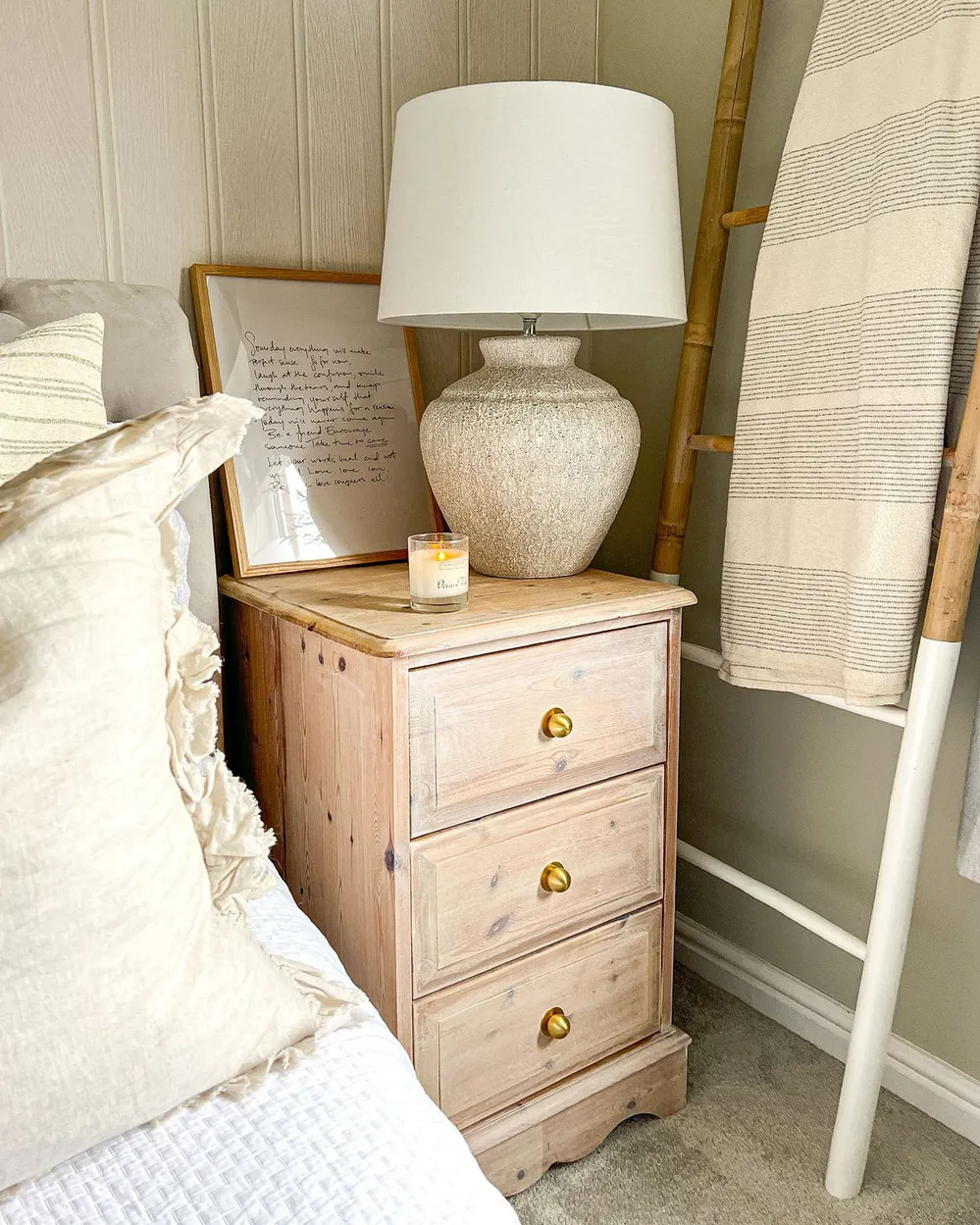Table Lamp CAINE Ceramic Light Beige_831033